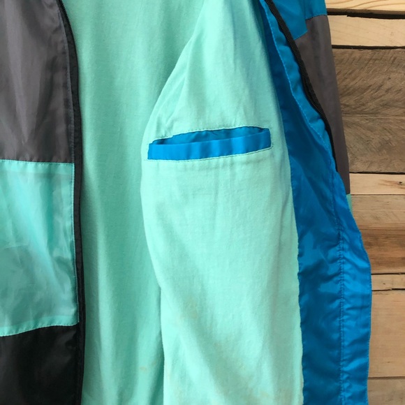 ZOO YORK color block hooded, zip up windbreaker, M - Picture 7 of 9